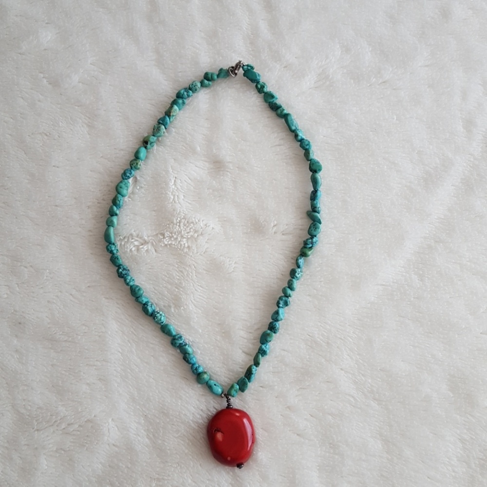 Handmade Necklace With Turquoise